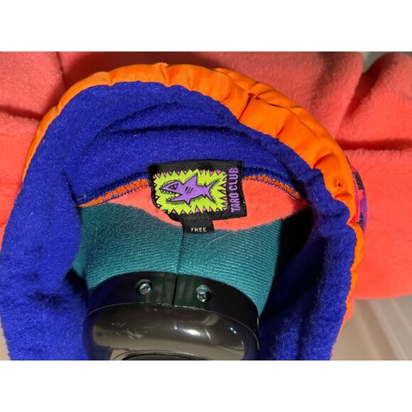 Vintage 80s-90s Japanese Streetwear Brand Taro Brand Neon Orange + Multicolor Qu - Picture 4 of 5